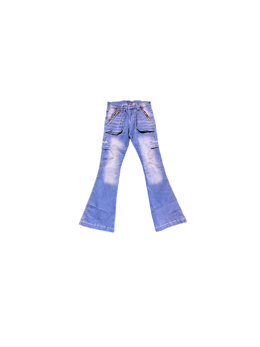Flare rocket pocket denim