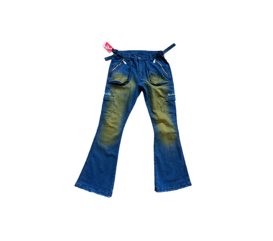 Dirty Wash Flare Denim
